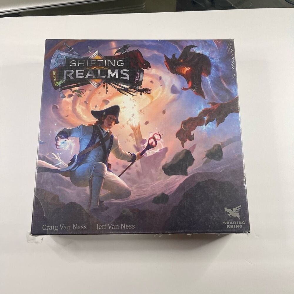 Shifting Realms Board Game Soaring Rhino 2018 Fantasy Elf Dwarf Orc Magic City